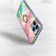 Acheter Avizar Coque iPhone 13 Pro Bi-matière Bague de maintien Motif écaille - rose et bleu