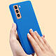 Avizar Coque Samsung Galaxy S21 Plus Silicone Souple Soft Touch Compatible QI Bleu pas cher