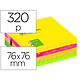 Q-CONNECT Cube quick notes 76x76mm 320feuilles repositionnables sans traces coloris néon x 32 Notes repositionnable