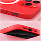 Avizar Coque Magsafe pour iPhone 15 Pro Max Silicone Souple Soft touch  Rouge pas cher