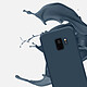 Evetane Coque Samsung Galaxy S9 Silicone liquide Bleu Marine + 2 Vitres en Verre trempé Protection écran Antichocs pas cher