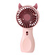 Avizar Mini Ventilateur Portatif Kawaii Silencieux et Rechargeable Rose Champagne - Ventilateur de poche au design bicolore ludique et kawaii