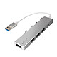 LinQ Hub USB avec 4 Ports USB Transmission Rapide 5 Gbps Format Compact - Adaptateur HUB USB, signé LinQ pour étendre le nombre de prises de votre ordinateur portable