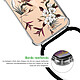 Acheter LaCoqueFrançaise Coque cordon iPhone 11 Pro noir Dessin Fleurs Sauvages