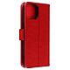 Avizar Étui pour iPhone 15 Clapet Portefeuille Support Vidéo  Rouge - Étui rouge de la série Chesterfield spécialement conçu pour iPhone 15