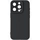 Avizar Coque pour iPhone 15 Pro Silicone Mat Protection Caméra Noir Couleur sobre élégante offrant une élégance raffinée à votre smartphone