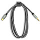 LinQ Câble USB-C vers Jack 3.5mm Mâle Son de Qualité Nylon Tressé 1.5m  Gris