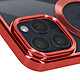 Avizar Coque MagSafe pour iPhone 15 Pro Silicone Protection Caméra  Contour Chromé Rouge pas cher