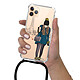 LaCoqueFrançaise Coque cordon iPhone 11 Pro noir Dessin Working girl pas cher
