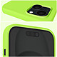 Acheter Moxie Coque pour iPhone 15 Semi-rigide Intérieur Microfibre Bords Surélevés Vert Citron