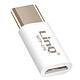 LinQ Adaptateur micro USB vers USB-C Blanc Un adaptateur micro USB vers USB-C proposé par la marque LinQ