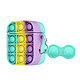 Coque Airpods Silicone Multicolore Bubble Pop Conception 2 Parties Coque Bubble pop Fidget Toy, conçue pour le boîtier d'Apple Airpods