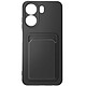 Avizar Coque pour Xiaomi Redmi 13C Porte-carte Souple Anti-traces Noir Fabriquée en silicone souple, assurant une protection efficace contre les chocs et les rayures