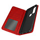 Avizar Étui Motorola Moto G60s Portefeuille Support Vidéo Languette Magnétique Rouge - Étui de protection rouge spécialement conçu pour votre Motorola Moto G60s