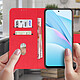 Avis Avizar Étui pour Xiaomi Mi 10T Lite Clapet Portefeuille Support Vidéo  Rouge