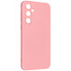 Avizar Coque pour Samsung Galaxy S24 Semi-rigide Mat Anti-traces Dragonne Rose Poudré - Recouverte de silicone soft touch offrant une sensation agréable au toucher