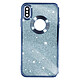Avizar Coque pour iPhone XS Max Paillette Amovible Silicone Gel  Bleu - Une coque design de la série Protecam Spark, pour iPhone XS Max
