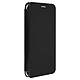 Avizar Housse Smartphone 3.8'' à 4.7'' Clapet Porte-carte Fonction Coulissante  Noir - Revêtement en eco-cuir avec un aspect légèrement grainé et brillant.