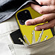 Avizar Coque pour iPhone 14 Pro Silicone Semi-rigide Finition Soft-touch Fine  jaune pas cher