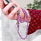 Avizar Bijou de Téléphone Bracelet à Perles Ovales 80cm Collection Charm - violet pas cher