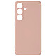 Avizar Coque pour Samsung Galaxy S24 Soft Touch Mat Silicone Flexible Rose Poudré Conception ergonomique agréable au toucher pour une prise en main confortable