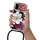 LaCoqueFrançaise Coque cordon Samsung Galaxy S20 Dessin Fleurs roses pas cher