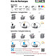 Avis 1 Kit de recharge compatible HP 301/302/304/305/62 XL 62XL Couleur
