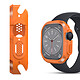 Avizar Coque pour Apple Watch 8 7 41mm et 6 5 4 2 40mm et 3 2 1 38mm Fibre de Carbone  orange pas cher