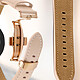 Acheter Avizar Bracelet pour Galaxy Watch 5 / 5 Pro / 4 Cuir véritable Boucle Papillon  rose