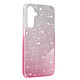 Avizar Coque pour Samsung Galaxy A25 5G Paillette Silicone Semi rigide Fin Blanc / Rose Coque à paillette Argent / Rose de la collection Glitter Case, conçue pour habiller votre Samsung Galaxy A25 5G de manière glamour