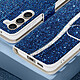 Avizar Étui pour Samsung Galaxy S23 Pailleté Disco Portefeuille Support vidéo  Bleu pas cher