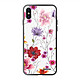 Evetane Coque en verre trempé iPhone Xs Max Fleurs Multicolores