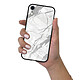LaCoqueFrançaise Coque iPhone Xr Silicone Liquide Douce noir Marbre gris pas cher