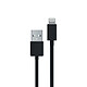 Myway Câble Lightning vers USB 2.0 Charge 12W et Synchronisation 2m Noir - Permet de recharger votre appareil et/ou de synchroniser ses données avec votre ordinateur ou tablette