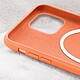 Avis Avizar Coque Magsafe pour iPhone 15 Plus Silicone Souple Soft touch  Orange