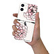 LaCoqueFrançaise Coque iPhone 12 mini silicone transparente Motif Rose Pivoine ultra resistant pas cher