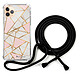 LaCoqueFrançaise Coque cordon iPhone 11 Pro Max Dessin Marbre Rose Coque cordon iPhone 11 Pro Max Dessin Marbre Rose