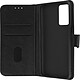 Avizar Housse Oppo A16 et A16s Clapet Portefeuille Fonction Support vidéo noir Profitez des différents emplacements de rangements : porte-cartes et pochette latérale