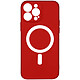 Avizar Coque MagSafe pour iPhone 13 Pro Max Soft Touch Finition Mate Bords Surélevés  rouge - Coque MagSafe conçue spécialement pour votre Apple iPhone 13 Pro Max