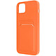 Avizar Coque pour iPhone 14 Plus Silicone Souple Porte-carte Fine Légère  orange - Coque combinant protection et praticité, conçue pour votre iPhone 14 Plus