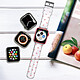 Avizar Bracelet pour Apple Watch 41mm / 40mm / 38 mm Souple Transparent à Motif Pêche pas cher
