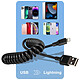 Avis Avizar Câble USB vers Lightning 2.4A Extensible de 35cm à 80cm Charge Rapide  Noir