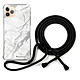 LaCoqueFrançaise Coque cordon iPhone 11 Pro Max Dessin Marbre gris Coque cordon iPhone 11 Pro Max Dessin Marbre gris