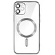 Avizar Coque MagSafe pour iPhone 11 Silicone Protection Caméra  Contour Chromé Argent Coque MagSafe conçue spécifiquement pour votre Apple iPhone 11