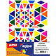 AGIPA Pochette 2400 gommettes triangles enlevables couleurs assorties 160 x 216 mm Etiquette décorative