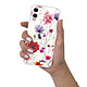 Evetane Coque iPhone 11 silicone transparente Motif Fleurs Multicolores ultra resistant pas cher