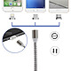 Avis Avizar Câble USB vers iPhone iPad iPod/USB-C/Micro-USB Magnétique Charge Argent