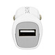 Avizar Pack chargeur secteur 2.1A + chargeur voiture 2.1A + câble USB type C 1m - Blanc pas cher