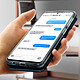 Avizar Étui Galaxy A51 Simili-Cuir Texturé Clapet Porte-carte Support Vidéo Bleu pas cher