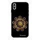 LaCoqueFrançaise Coque iPhone X/Xs Silicone Liquide Douce noir Mandala Or Coque iPhone X/Xs Silicone Liquide Douce noir Mandala Or Ecriture Tendance et Design